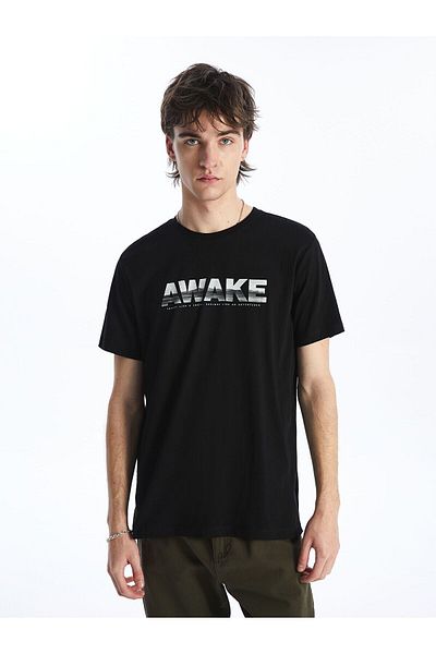 LC Waikiki Crew Neck Short Sleeve Printed Combed Cotton Men's T-Shirt