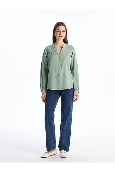 LC Waikiki Oversized Blouse with High Collar