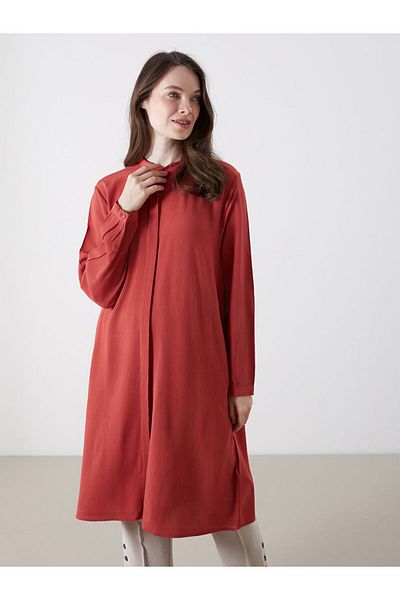 LC Waikiki Judge Collar Textured Women's Shirt Tunic