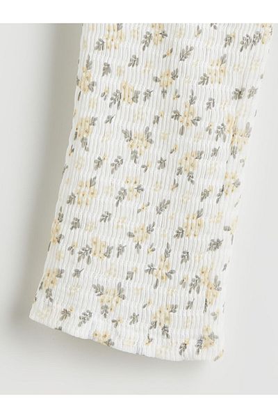 LC Waikiki Elastic Waist Floral Spanish Leg Girl's Tights