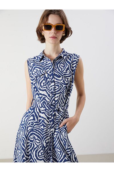 LC Waikiki New Season Regular Fit Patterned Shirt Dress - S5M301Z8