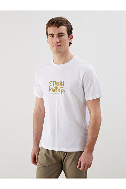 LC Waikiki RMZ GİYİM FARKIYA تي شيرت رجالي من القطن الممشط بأكمام قصيرة وياقة...