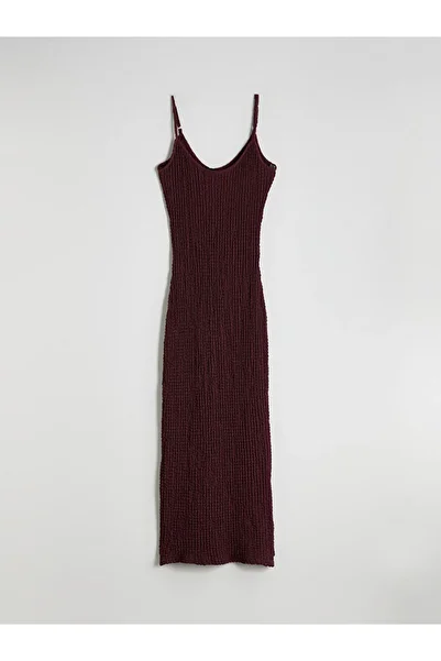 LC Waikiki Create Your Style from Uzg Store |   U Neck Strap Textured Dress