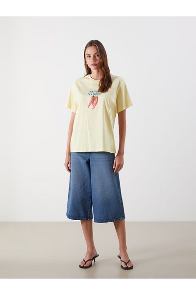 LC Waikiki Sari Crew Neck Printed Women's T-Shirt