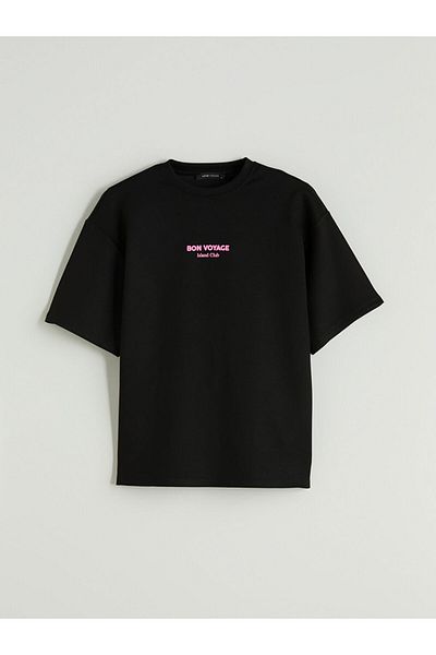 LC Waikiki Lcw Crew Neck Printed Oversize Women's T-Shirt