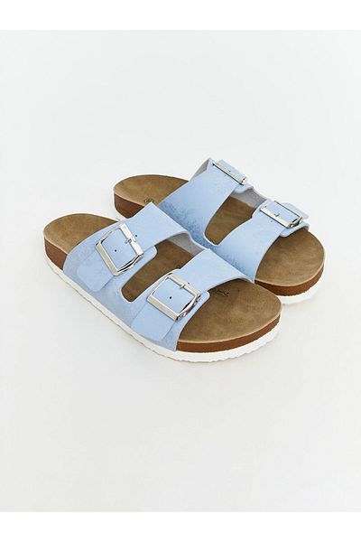 LC Waikiki Lcw Steps Blue Double Banded Women's Slippers