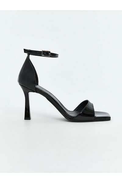 LC Waikiki Koor Black Single Strap Ankle Strap Women's Heeled Shoes