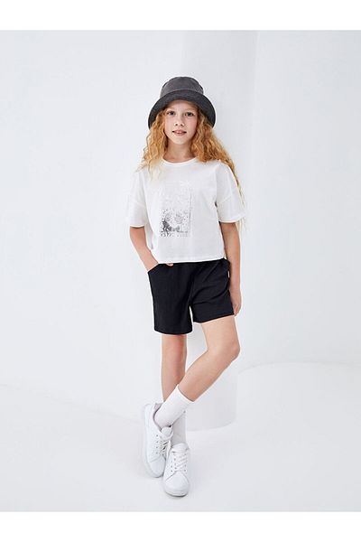 LC Waikiki Girl's Shorts with Elastic Waist