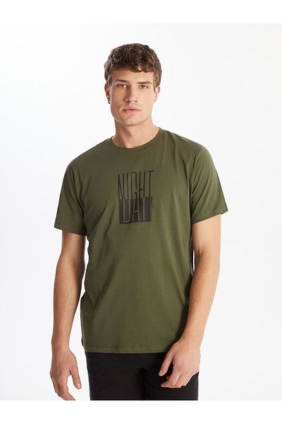 LC Waikiki Crew Neck Short Sleeve Printed Combed Cotton Men's T-Shirt