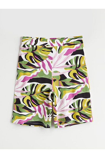 LC Waikiki New Season Patterned Women's Shorts with Elastic Waist - S5G694Z8