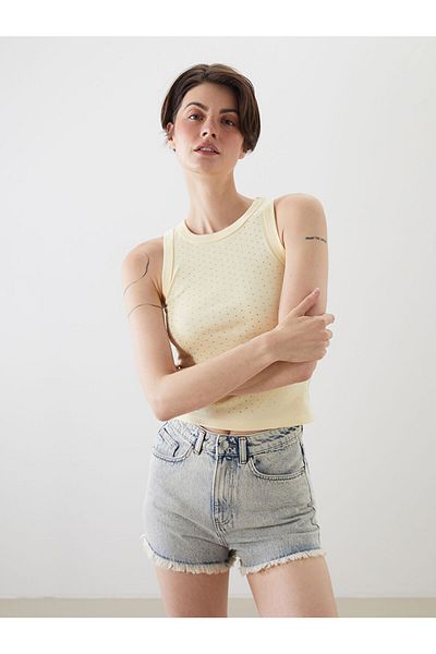LC Waikiki Women's Athlete with Crew Neck Stones