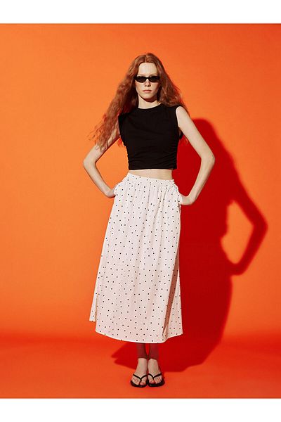 LC Waikiki Crew Neck Gathered Crop