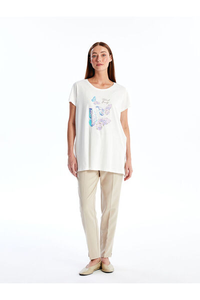 LC Waikiki New Season Crew Neck Embroidered Women's Tunic - S4Na73Z8