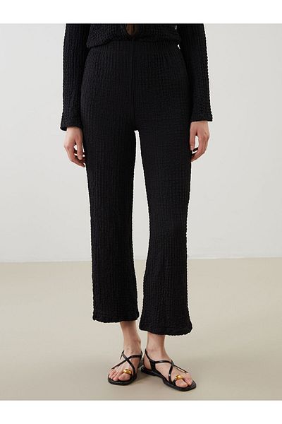 LC Waikiki Elastic Waist Textured Women's Trousers