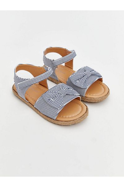 LC Waikiki Indigo Bow Detailed Baby Girl Sandals
