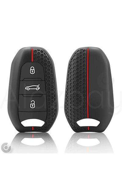 Alazpay Peugeot 208 308 508 2008 3008 5008 Patterned Silicone Key Case Cover ...