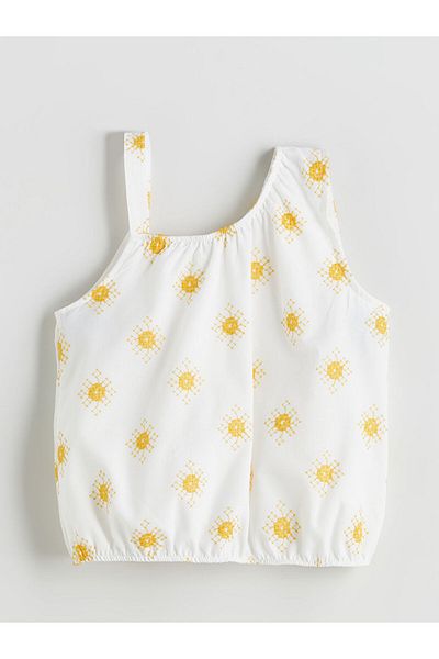 LC Waikiki New Season Embroidered Girl's Crop Blouse - S5Qm30Z4