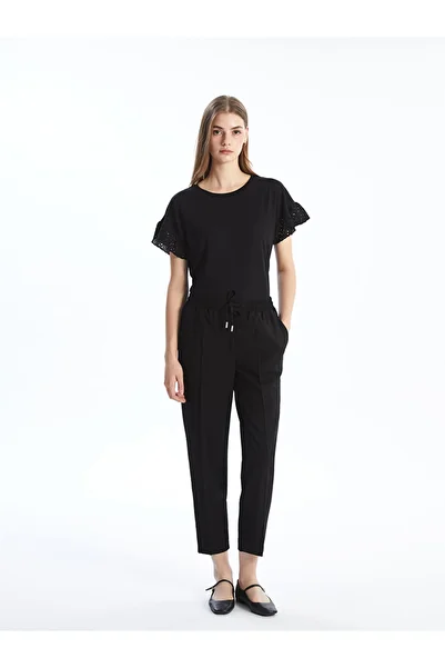 LC Waikiki Carrot Cut Women's Trousers with Elastic Waist
