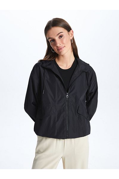 LC Waikiki Hooded Plain Oversize Women's Raincoat