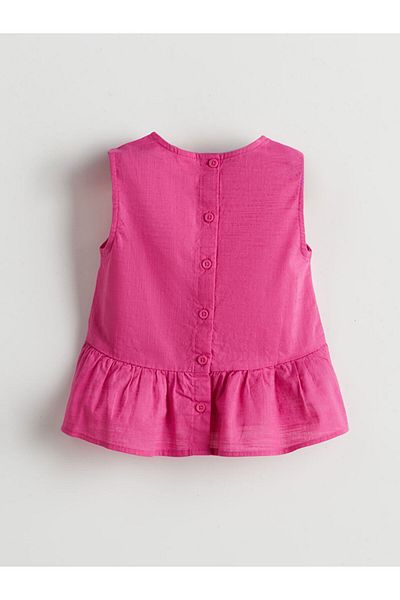 LC Waikiki New Season Regular Fit Poplin Flounce Girls Blouse - S5Hy65Z1
