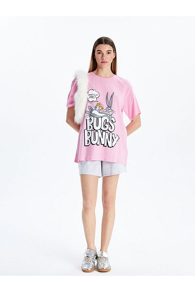 LC Waikiki Crew Neck Bugs Bunny Printed Women's T-Shirt