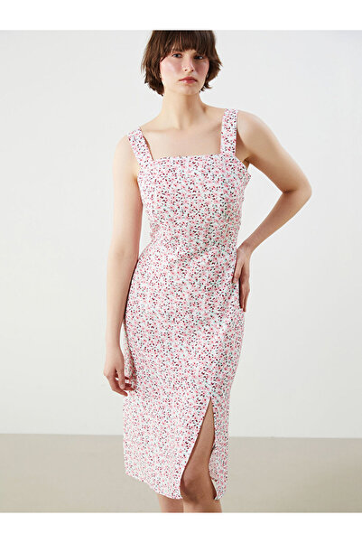 LC Waikiki Square Roba Collar Floral Dress for Style Enthusiasts from Uzg Store