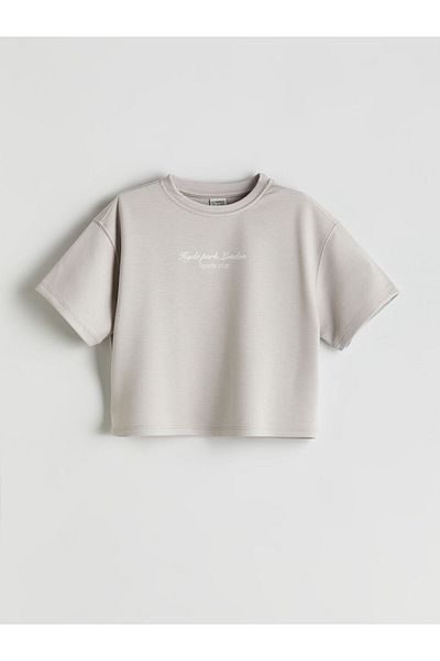 LC Waikiki Indigo Crew Neck Soft Touch Girl's T-Shirt and Sweatpants