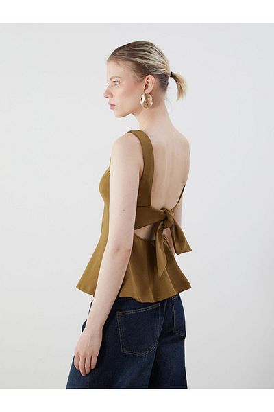 LC Waikiki New Season Boat Neck Peplum Μπλούζα - S5OR45Z8