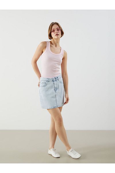 LC Waikiki New Season U Neck Textured Women's Undershirt - S5Gr87Z8