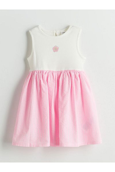 LC Waikiki Crew Neck Floral Girl's Camisole Dress