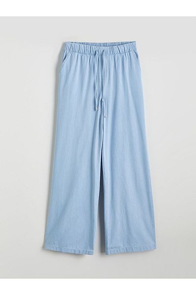 LC Waikiki Wideleg Women's Jeans Pants with Elastic Waist