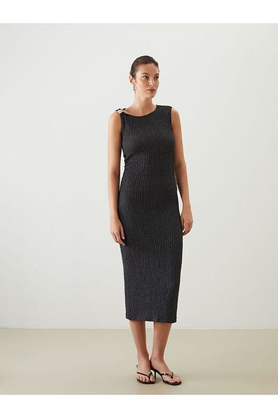 LC Waikiki Φόρεμα Crew Neck Gathered Bodycon