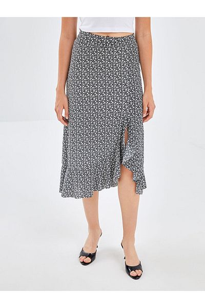 LC Waikiki Floral Women's Skirt with Elastic Waist