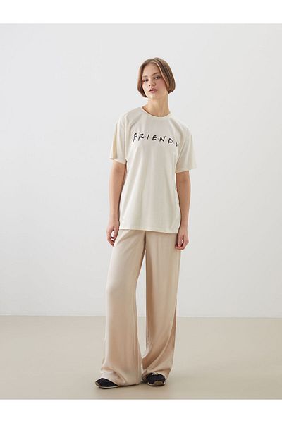 LC Waikiki New Season Crew Neck Friends Printed Women's T-Shirt - S5Oy14Z8