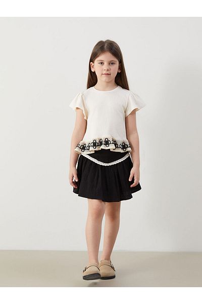 LC Waikiki Lcw Waist Elastic Pleated Girl's Skirt Fast Fashion