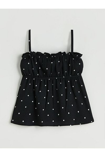LC Waikiki Square Neck Polka Dot Girl's Undershirt