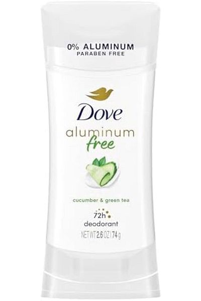 Dove 0% Aluminum Deodorant Stick Non Irritating for Underarm Care Cucumber and Green Tea
