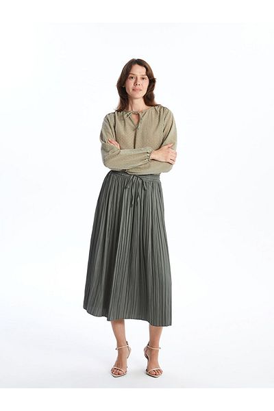 LC Waikiki New Season Elastic Waist Satin Women's Skirt - S4O828Z8