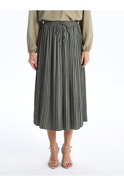 LC Waikiki New Season Elastic Waist Satin Women's Skirt - S4O828Z8