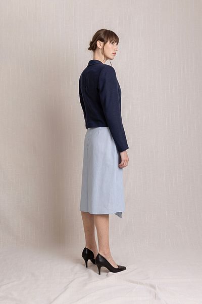 Volanlı Embroidered Long Anvelope Summer Linen Skirt