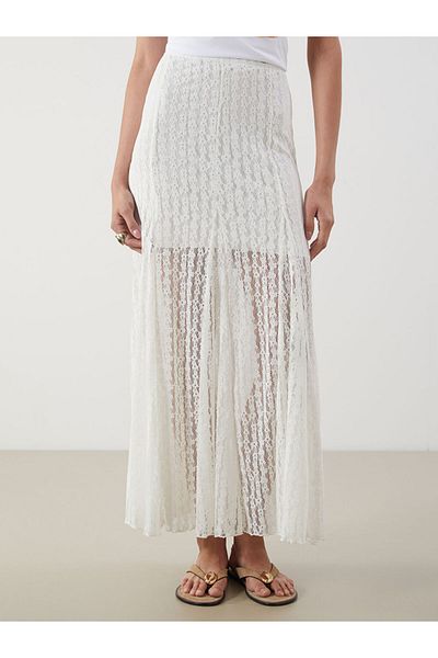 LC Waikiki New Season Elastic Waist Lace Close Skirt - S5Ps71Z8