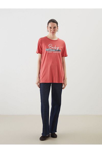 LC Waikiki New Season Crew Neck Printed Maternity T-Shirt - S5Jd27Z8
