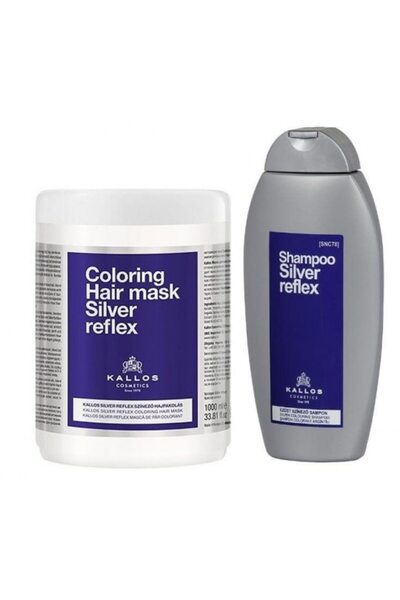 Kallos Set de păr Silver Reflex Șampon 350ml și Mască 1000ml