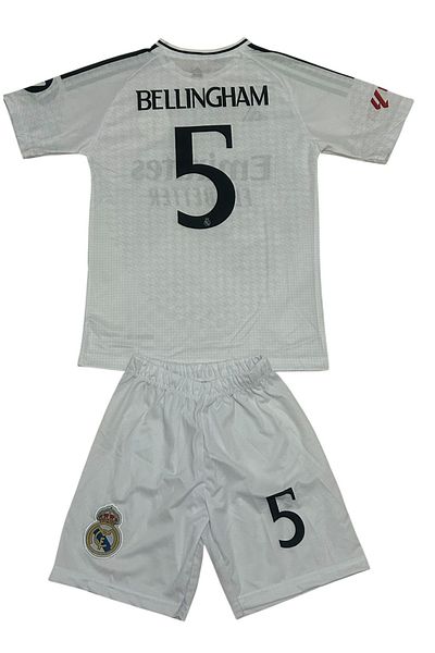 TETYS New Season White Real-Madrid 2024/25 New Season Jude Bellingham Kids Jersey Set of 2