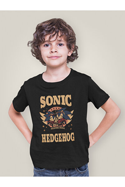 SEVBANO تي شيرت للأطفال مطبوع عليه رسوم متحركة سونيك ذا هيدجهاج للجنسين (1-12...