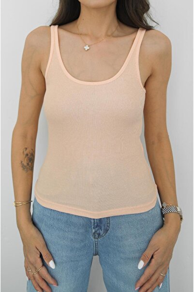 Havoş Salmon Hollow Collar Undershirt