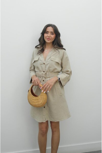 Havoş Φόρεμα από φυσικό πλενόμενο 100% λινό