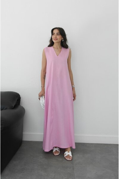 Havoş Pink Matilda Linen Dress