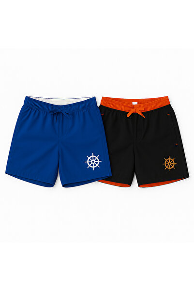 mini kanka Set de 2 pantaloni scurți pentru băieți, cu căptușeală de vară, di...