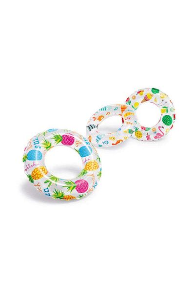 MAİN SHOP Intex 3-6 Years Old 51cm Printed Bagel Inflatable Pool and Sea Swimming Ring Children's Lifebuoy M-59230